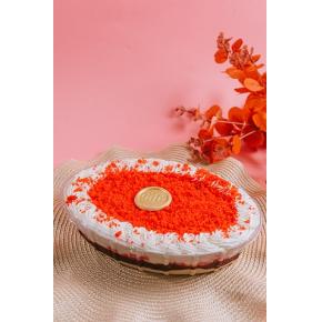 Torta na travessa Red velvet - Ninho com frutas vermelhas-