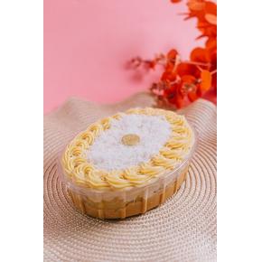 Torta na travessa com Abacaxi com Coco e Doce de Leite