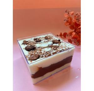 Torta Brownie com caramelo salgado e chocolate